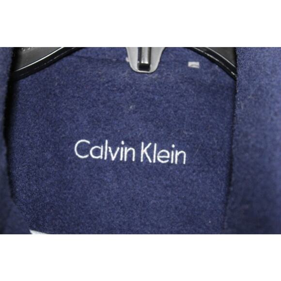 Calvin Klein Womens Pea Coat Jacket Size 8 Dark Blue Wool Cashmere Warm - Picture 7 of 9